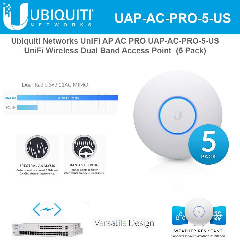 Ubiquiti UniFi AP, AC PRO, 3-Pack UAP-AC-PRO-3(US)